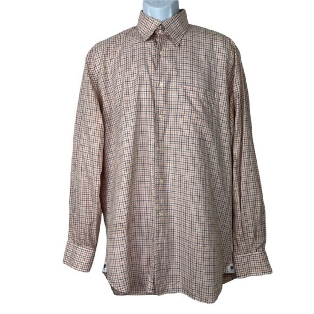 Peter Millar Men Casual Shirt Buttons Down plaid Sz L